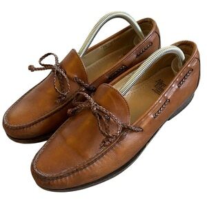 Allen Edmonds Colebrook Moccasin Loafers With Braided Tie Detail Mens 9.5 D